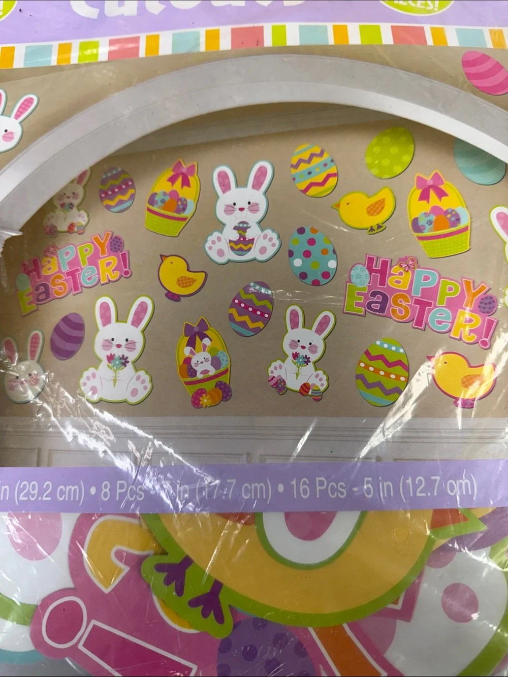 Amscan Easter Cutouts Pack - Purple, Yellow, Pink, Green super cute festive 60 p